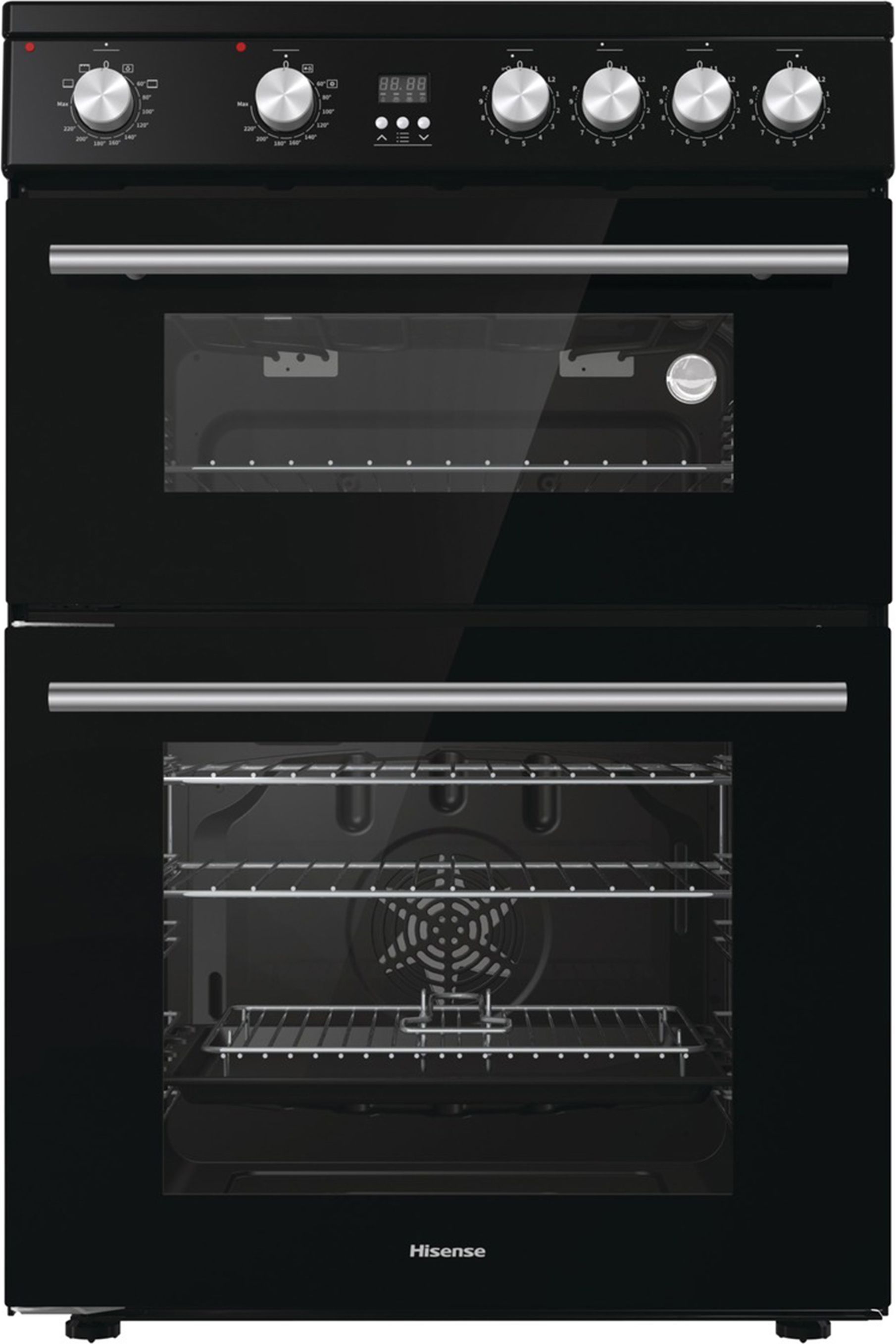 Hisense HDE3211BIBUK 60cm Electric Cooker with Induction Hob - Black - A+/A Rated, Black