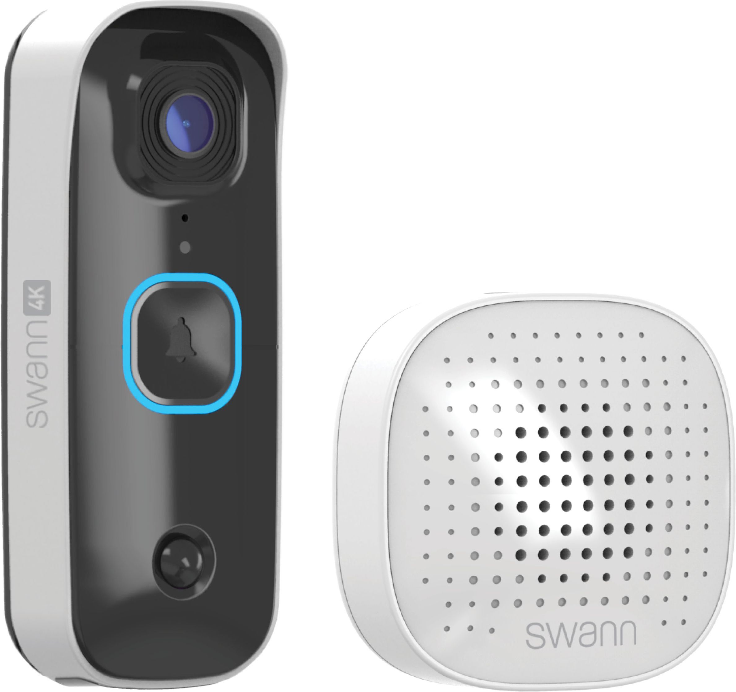 Swann Buddy4K Smart Doorbell - White, White