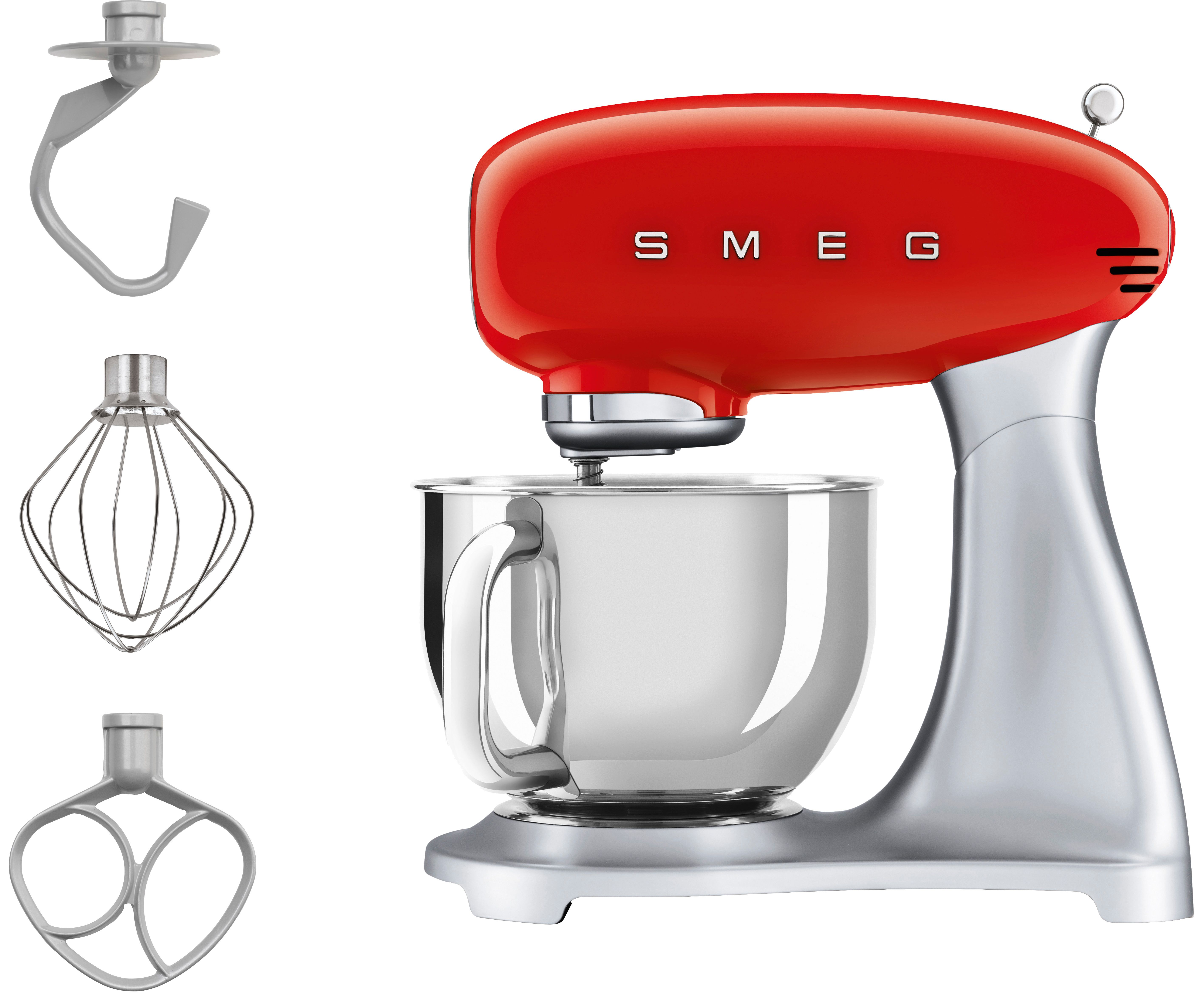 Smeg SMF02RDUK Stand Mixer with 4.8 Litre Bowl - Red, Red