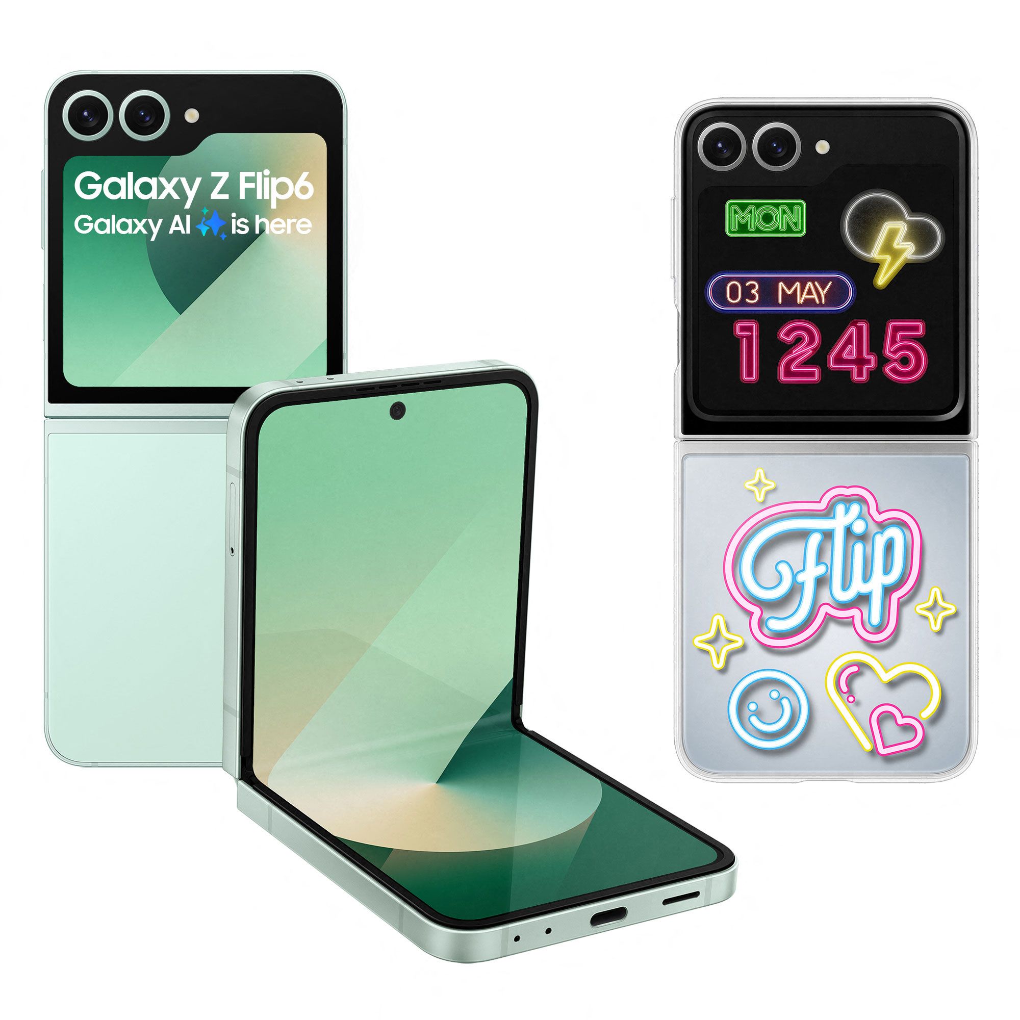 Samsung Galaxy Z Flip6 5G 512GB Flip Smart Phone in Mint, Green