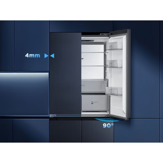 Midea Insta Fit Master American Fridge Freezer - Midnight Glass - Space shot