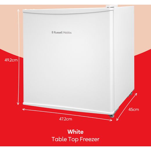 Russell Hobbs Table Top Mini Freezer - White - Dimensions