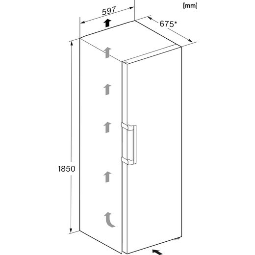 Miele KS 4383 DD ws Fridge - White - Dimensions