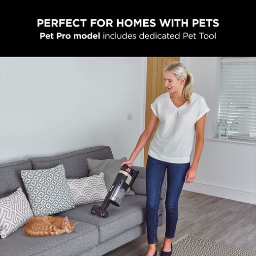 Shark Stratos with Anti-Hair Wrap Plus & Clean Sense IQ IZ400UKT Cordless Vacuum Cleaner with up to 60 Minutes Run Time - Charcoal Grey / Copper - Pet tool