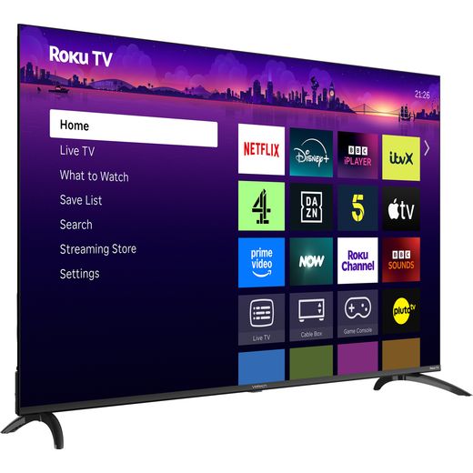 Veltech 4K Ultra HD DLED Smart Roku TV - right perspective shot 