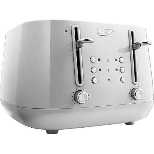 De'Longhi Eclettica CTY4003.W 4 Slice Toaster - White - Right perspective shot