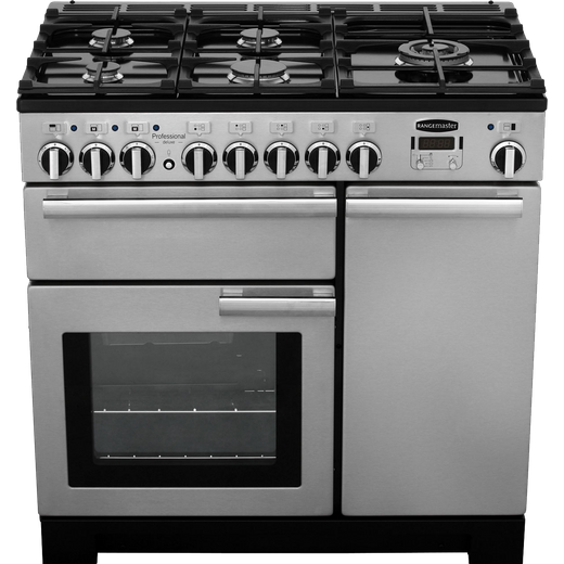 Rangemaster Professional Deluxe 90cm Dual Fuel Range Cooker - Stainless Steel