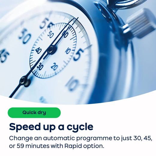 Hoover H-DRY 300 HLE C9DRGR-80 Wifi Connected 9Kg Heat Pump Tumble Dryer - Graphite - AO Annotation -  Rapid-option