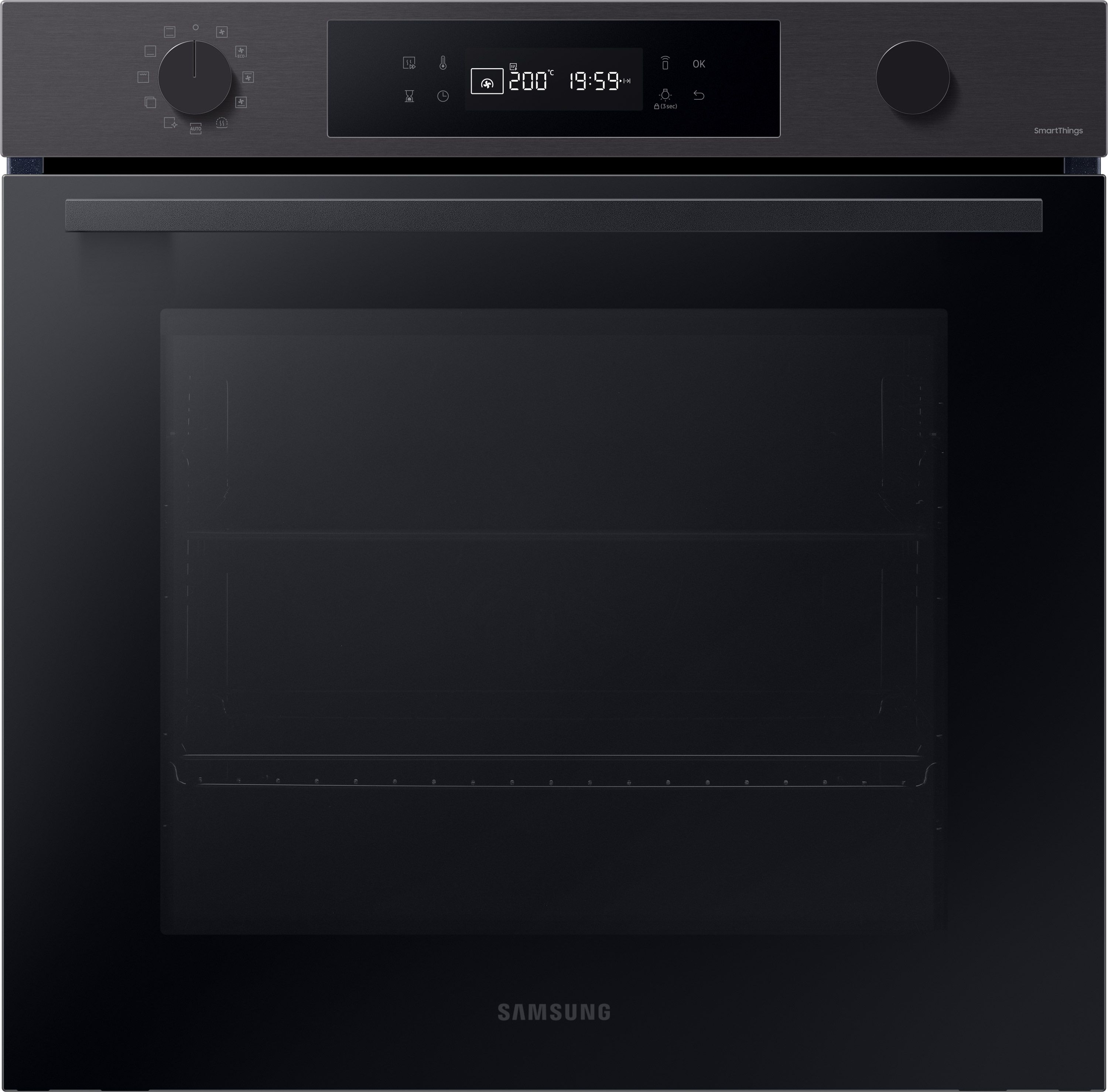 Samsung Series 4 NV7B41207AB Wifi Connected Built In Electric Single Oven - Black / Stainless Steel - A+ Rated, Black