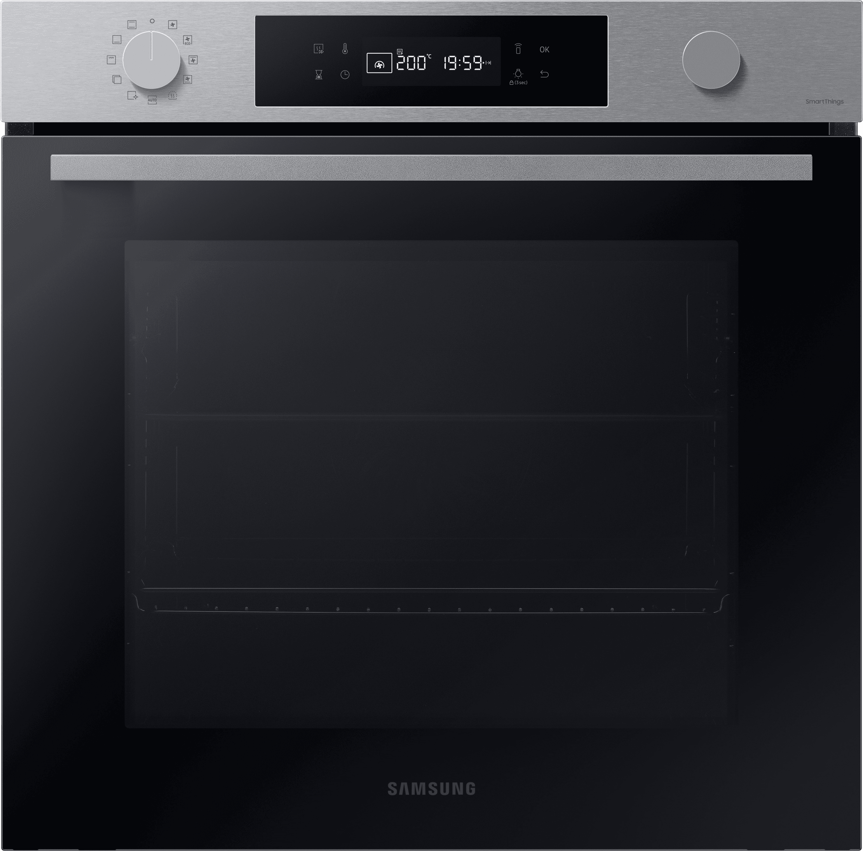 Samsung Bespoke Series 4 NV7B41307AS Wifi Connected Built In Electric Single Oven and Pyrolytic Cleaning - Stainless Steel - A+ Rated, Stainless Steel