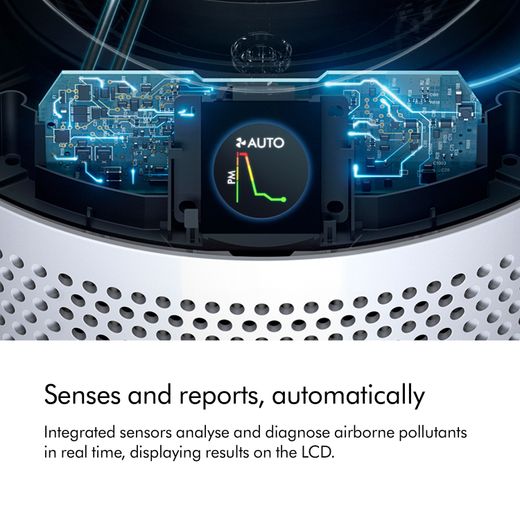 Dyson Hot + Cool Gen1 454856-01 Air Purifier - White - Annotation - Senses and reports, automatically