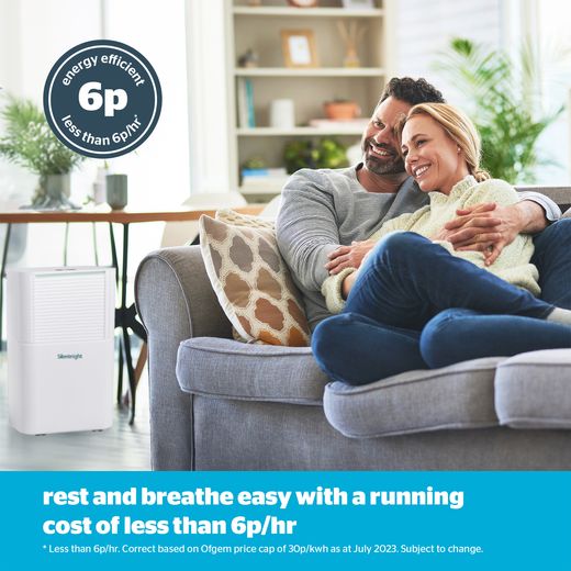 Silent Night AIRMAX 1200 Dehumidifier - White - Annotation - energy saving shot