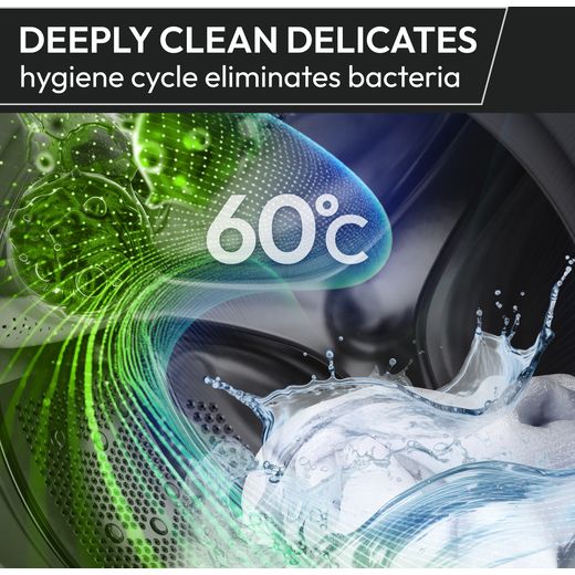 Hoover H-WASH 300 PRO HBWS 484DMSW5-80 8kg Washing Machine with 1400 rpm - White - Annotation - Delicately cleans