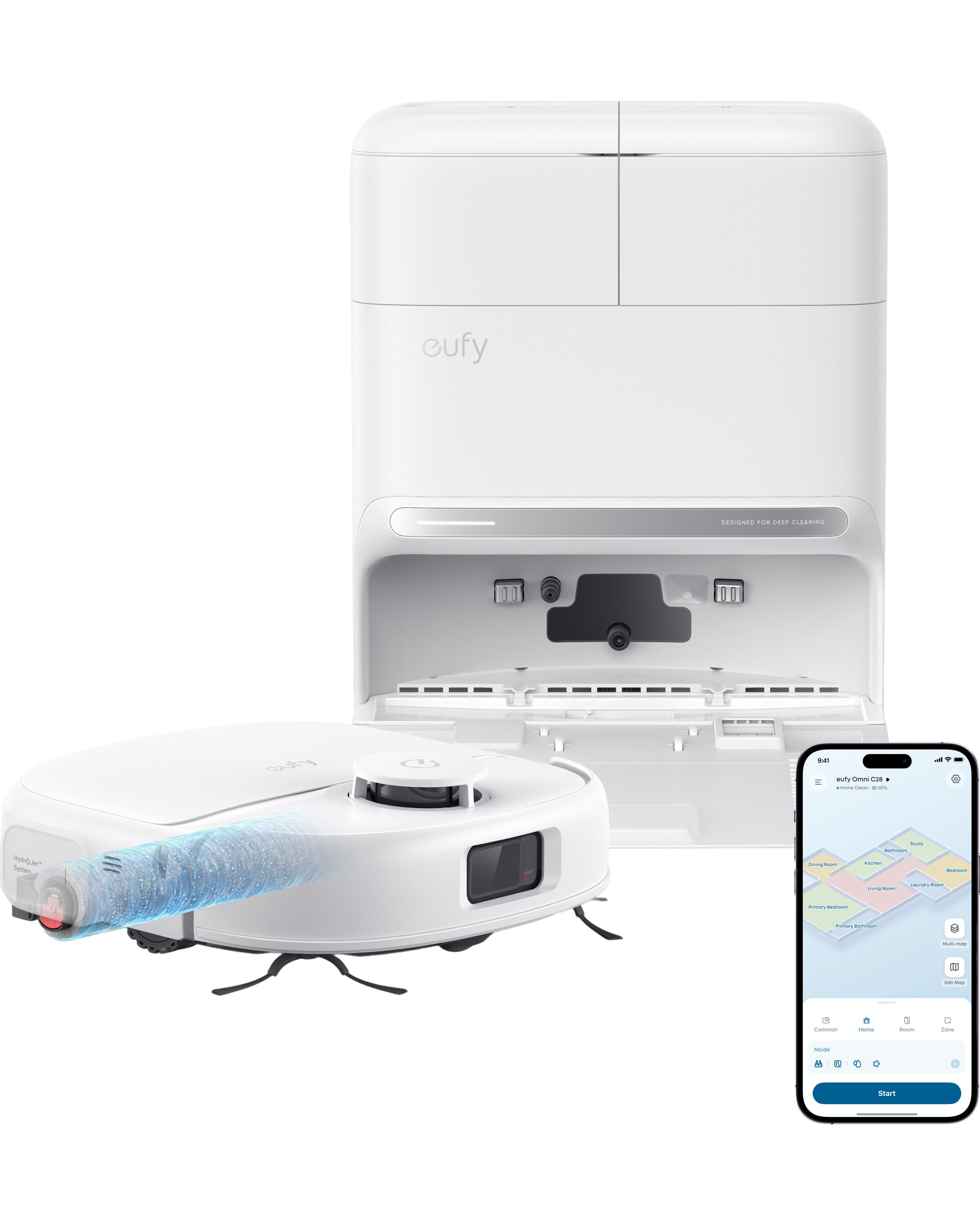 Eufy - Omni C28 - Robot Vacuum Cleaner and Mop - White