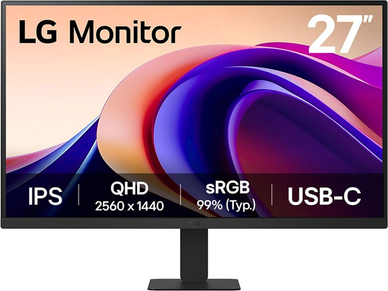 LG 27U631A-B 27" Quad HD 100Hz Monitor - Black
