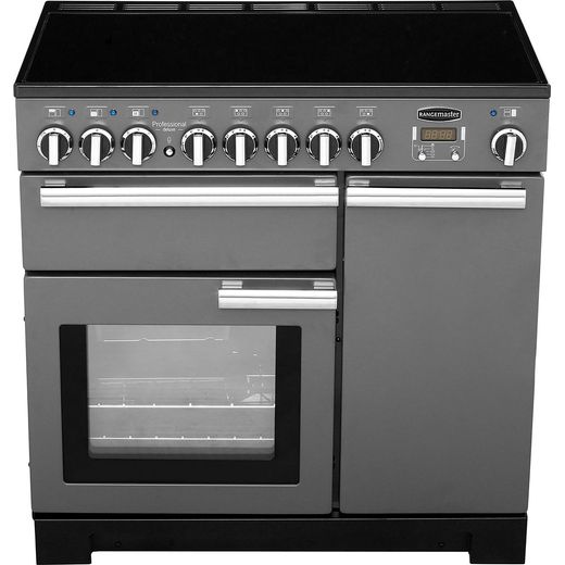 Rangemaster Professional Deluxe PDL90EISL/C 90cm Electric Range Cooker with Induction Hob - Slate