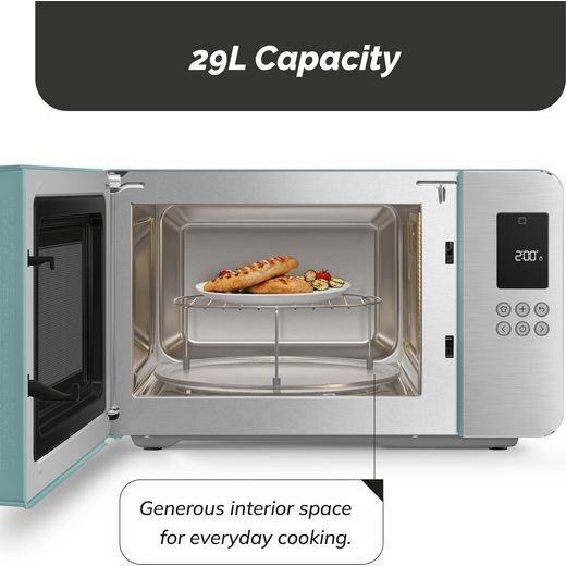 Smeg Collezione MOC01EGMUK 26 Litre 30cm High, Freestanding Small Microwave With Grill - Emerald Green - Annotation - capacity