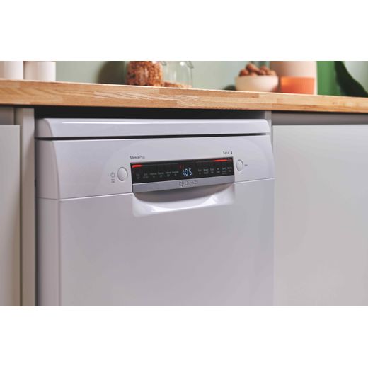 Bosch Series 4 Standard Dishwasher - White - Control panel