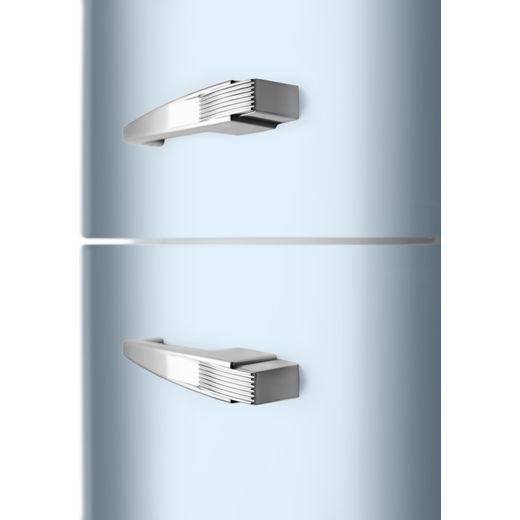 Smeg 50s Style Retro Left Hand Hinge FAB30LPB6UK 172cm 80/20 Fridge Freezer - Pastel Blue - Handles
