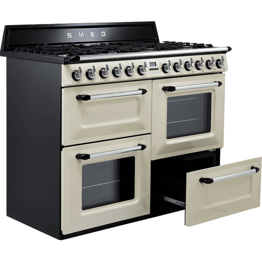 Smeg Victoria 110cm Dual Fuel Range Cooker - Cream