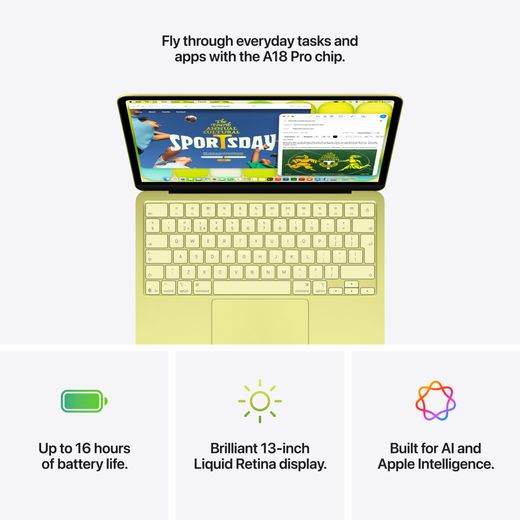 Apple MacBook Neo, - Silver - Annotation - Features