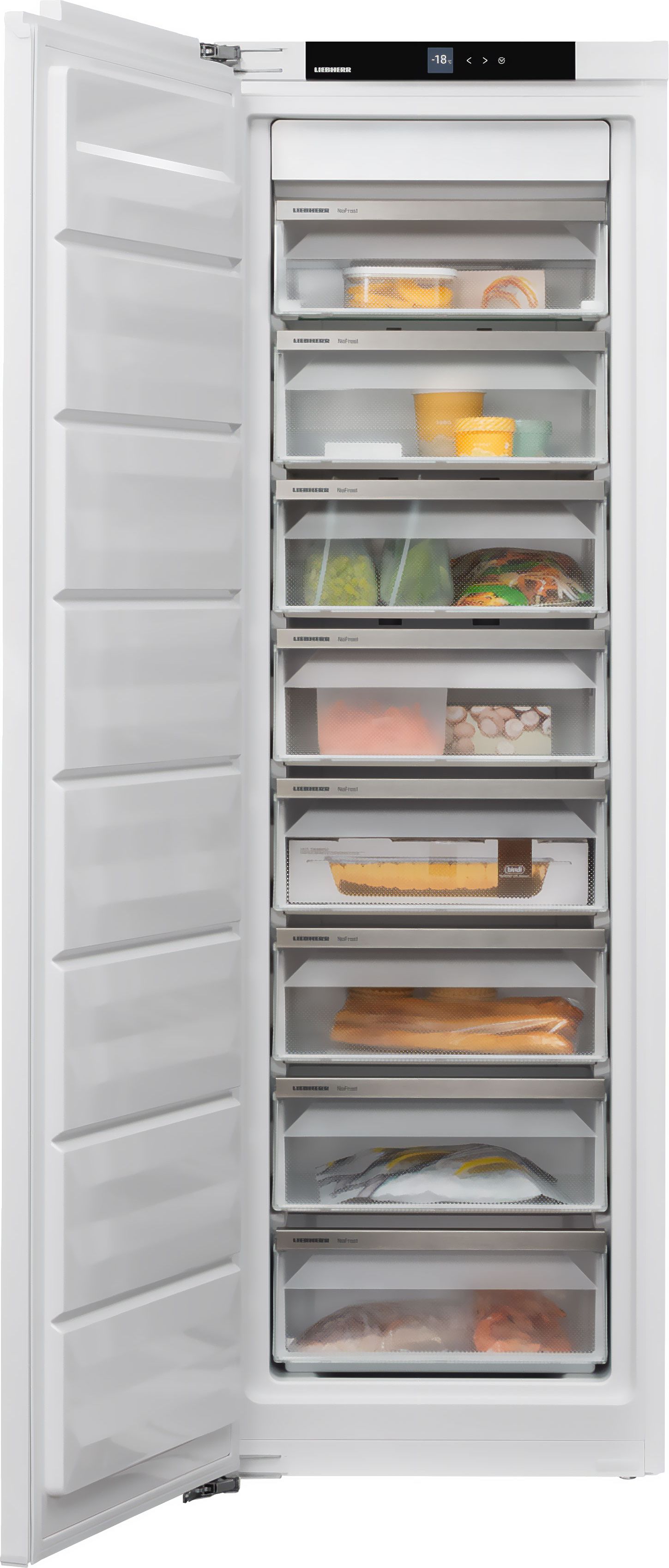Liebherr White Upright Freezer - 213L Capacity - Frost Free - 8 Compartments - E Rated