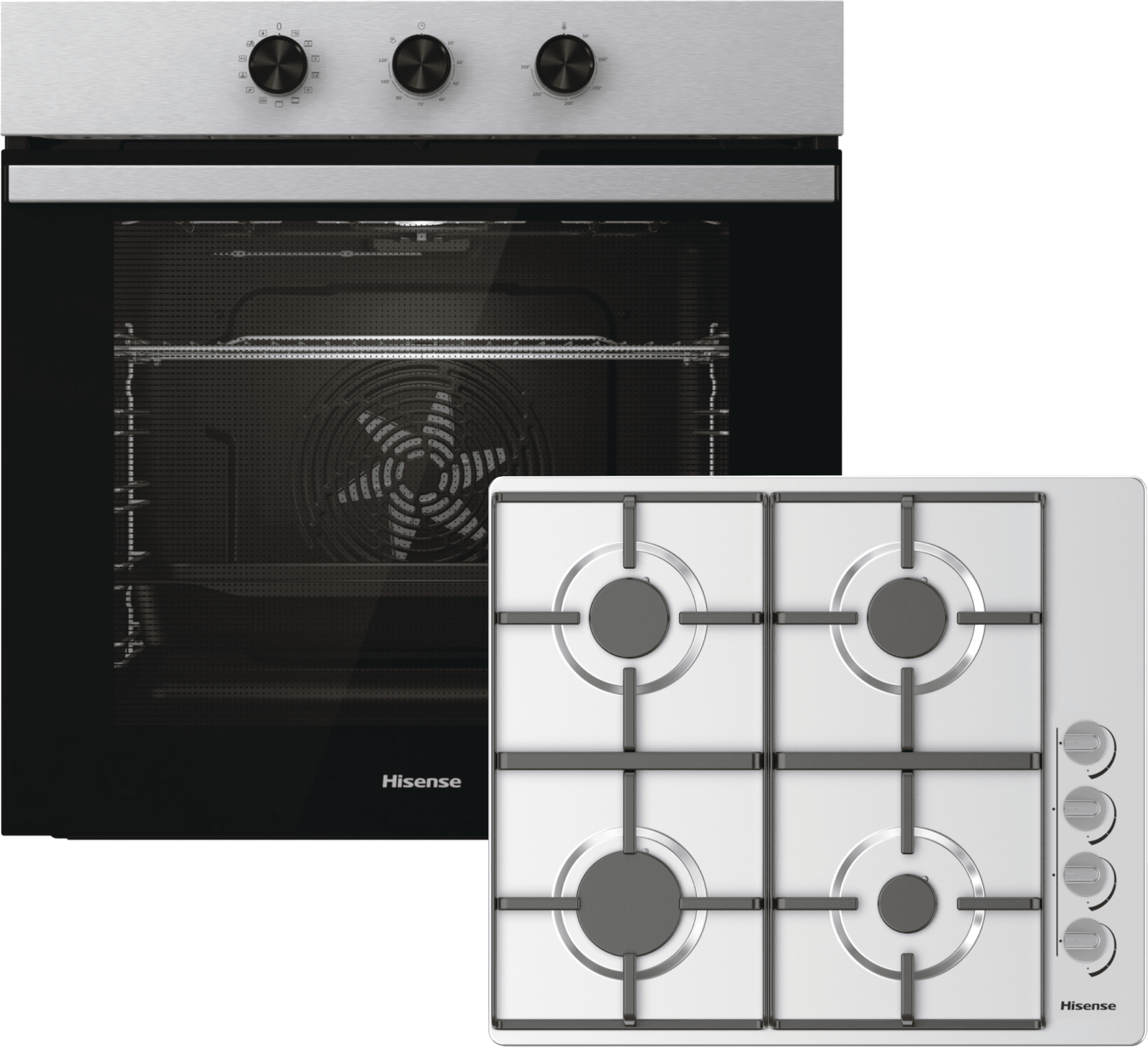 Hisense BI6061HGSUK Built In Electric Single Oven and Gas Hob Pack - Stainless Steel - A Rated, Stainless Steel