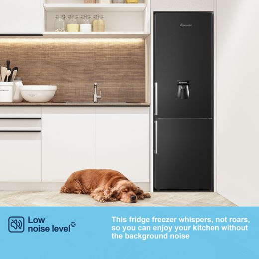 Fridgemaster MC55265DEB 180cm 70/30 Fridge Freezer - Black - Annotation - Low noise level