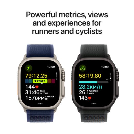 Apple Watch, GPS - Dark Green Alpine Loop - Large - Annotation - Runners and cyclists