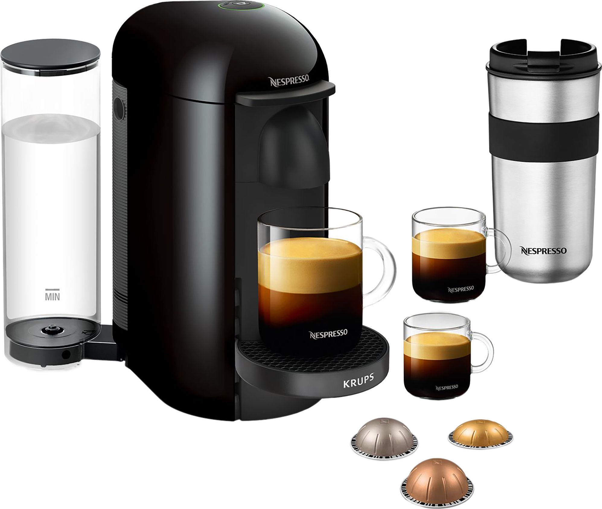Nespresso by Krups Vertuo Plus XN903840 Pod Coffee Machine - Black