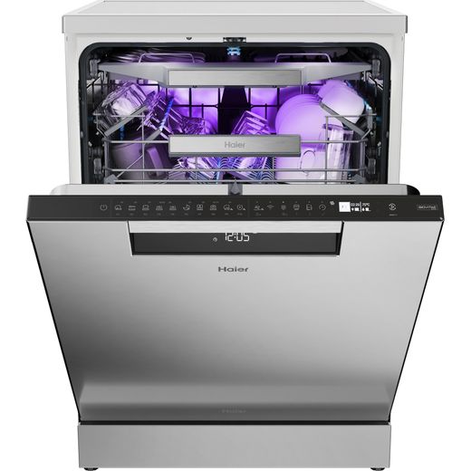 Haier I-PRO SHINE SERIES 7 - Biovitae Collection Standard Dishwasher - Stainless Steel - front door open shot