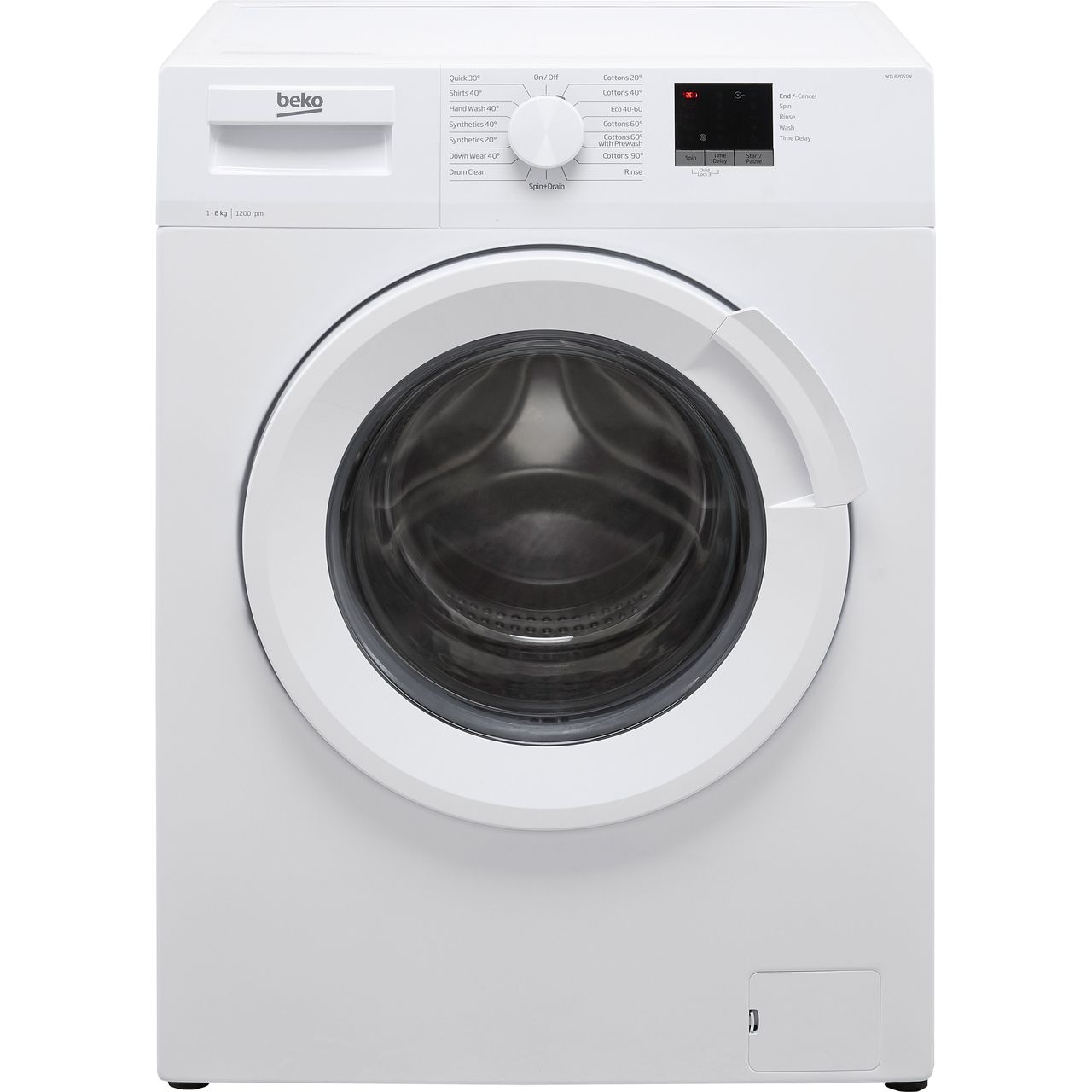 Beko WTL82051W 8Kg Washing Machine with 1200 rpm White 