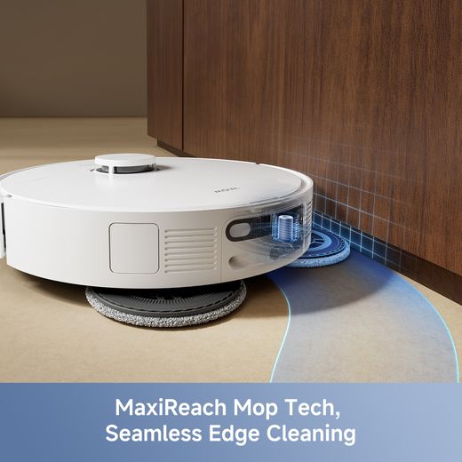 Mova E40 Ultra Robotic Vacuum Cleaner - White - Annotation - Maxi reach shot