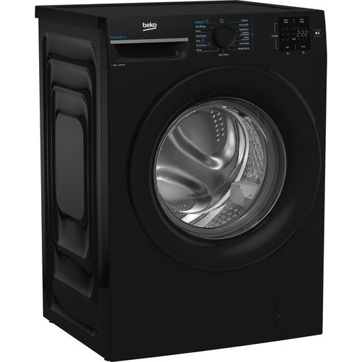 Beko b300 BM3WT3941B 9kg Washing Machine with 1400 rpm - Black - Right perspective