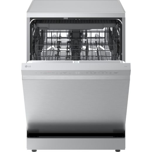 LG TrueSteam™ QuadWash™ Standard Dishwasher - Silver - Front shot