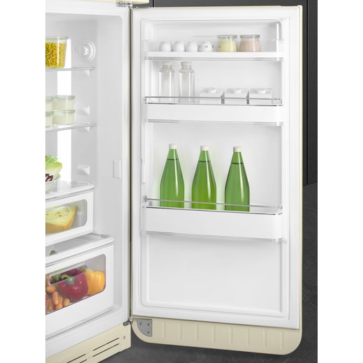 Smeg 50s Style Retro Right Hand Hinge FAB30RCR6UK 172cm 80/20 Fridge Freezer - Cream - Door open