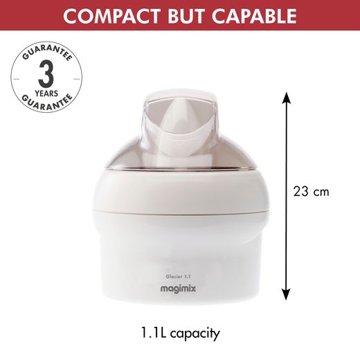 Magimix 11047 Ice Cream Maker White - Annotation - Dimension shot