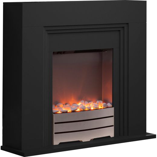 Warmlite WL45013 Pebble Bed Suite And Surround Fireplace - Black