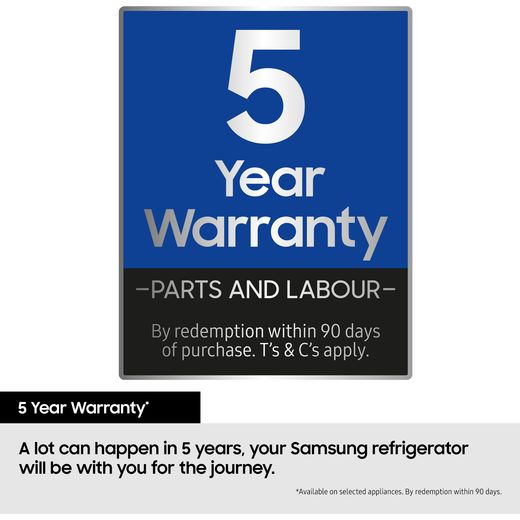 Samsung RR39C7BB7WW 186cm Fridge - White - Warranty
