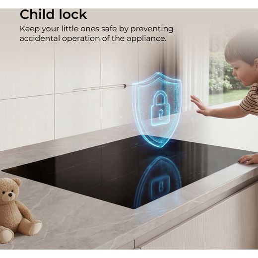 Haier Series 2 HAI643CCARUK 59cm Induction Hob - annotation - child lock