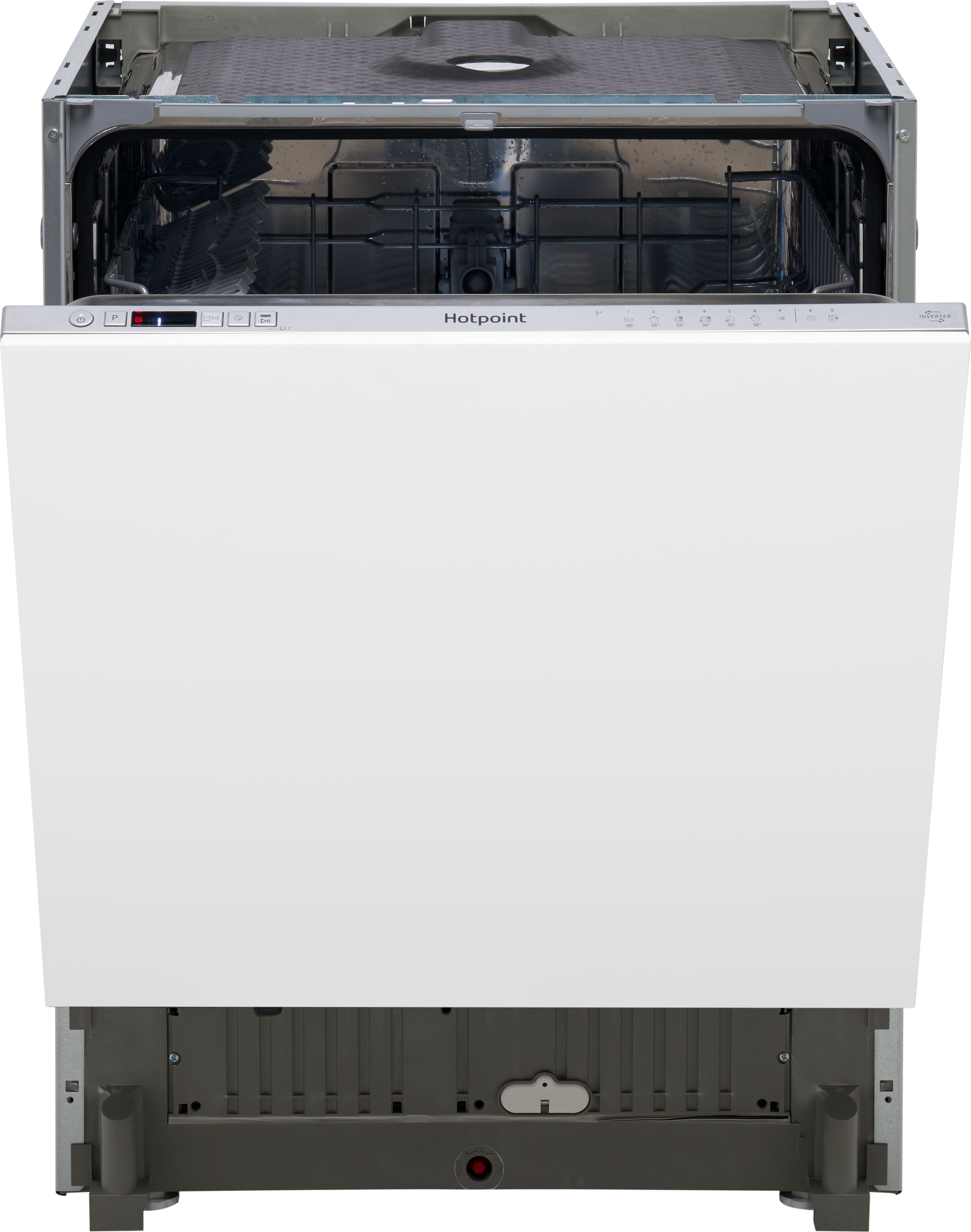Image of Hotpoint H2IHD526UK Fully Integrated Full Size Dishwasher - Silver Control Panel with Fixed Door Hinge Kit - E Rated, Silver