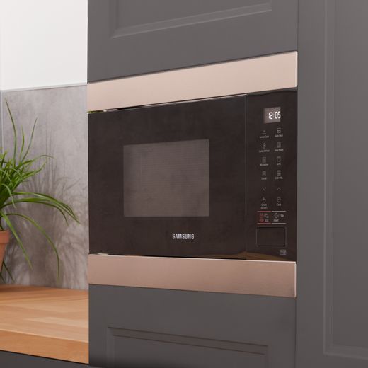 Samsung MG22M8274AT 22 Litre 38cm High, Built In Small Microwave With Grill - Stainless Steel - Microwave in kitchen