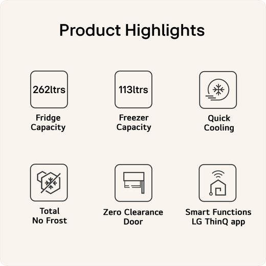 LG GBBSJ2CCPY Wifi Connected 203cm 70/30 No Frost Fridge Freezer - Prime Silver - Annotation - Feature shot