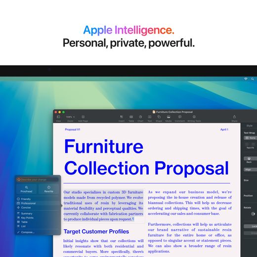 Apple MU963B/A Desktop PC Silver - Annotation - Apple intelligence shot