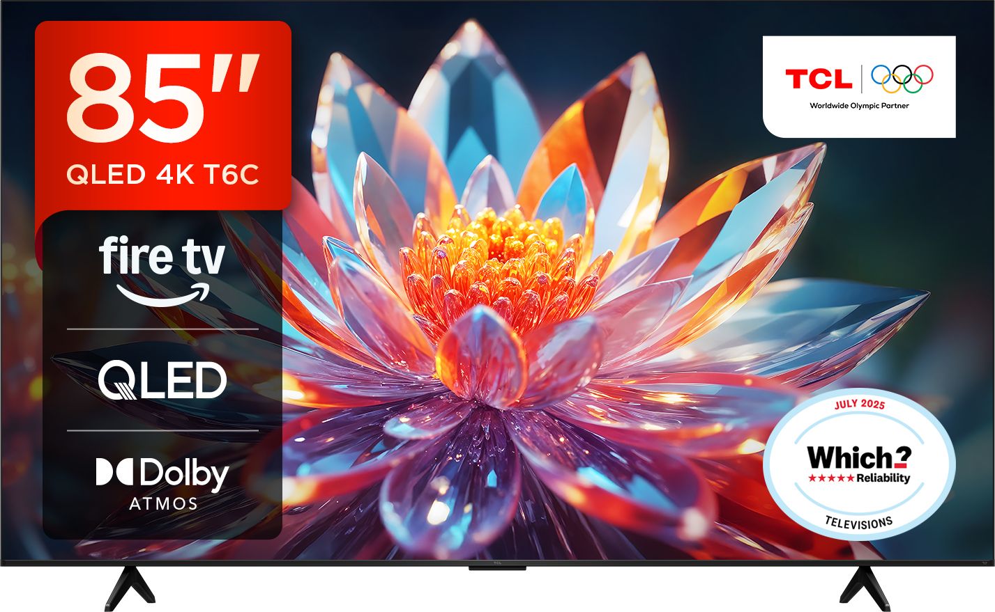 TCL 85" QLED 4K Ultra HD TV - Silver - 85T6C-UK