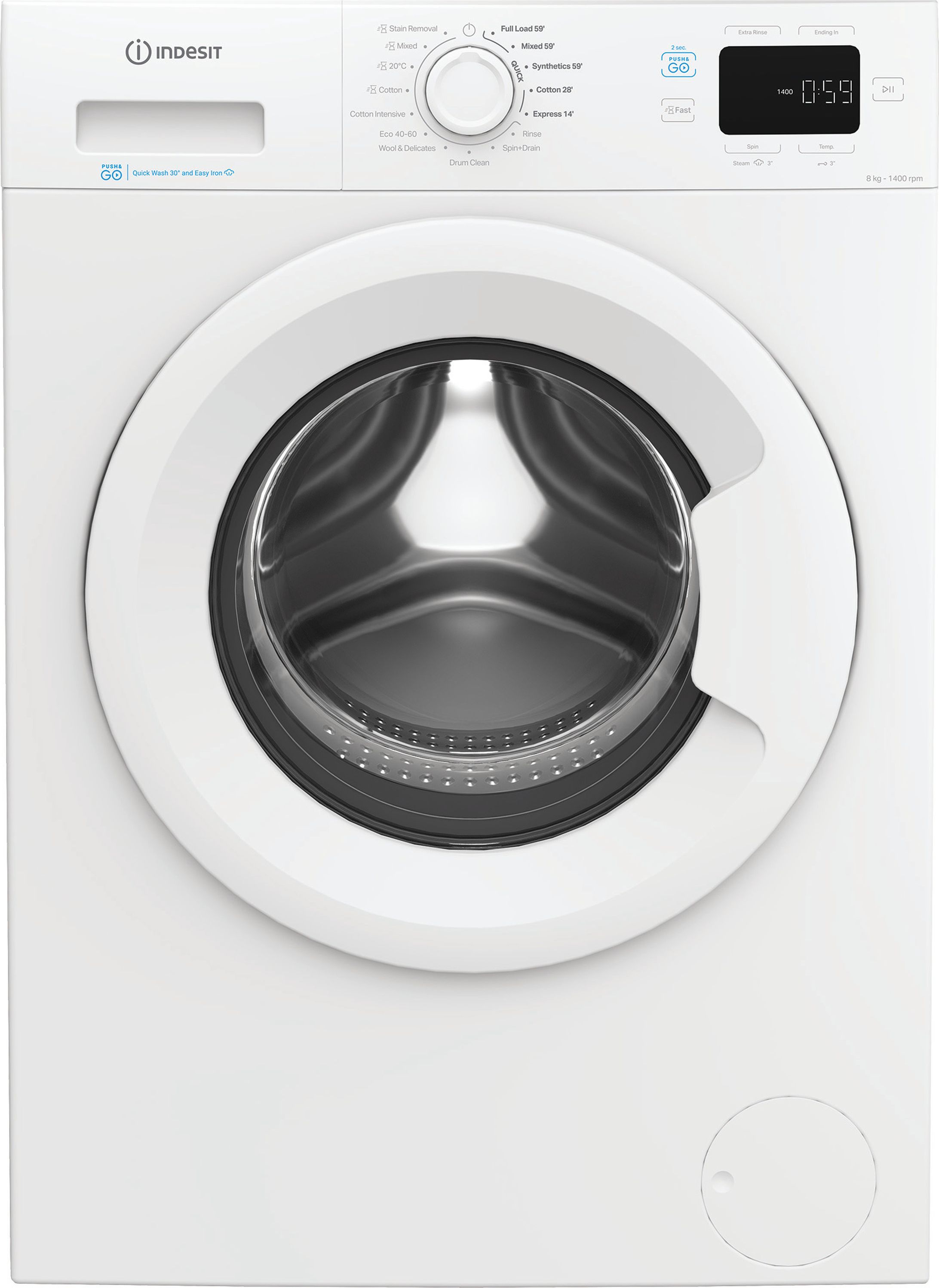 Indesit Push &Go Ip 846 Push &Go Uk 8Kg Washing Machine - Image 9