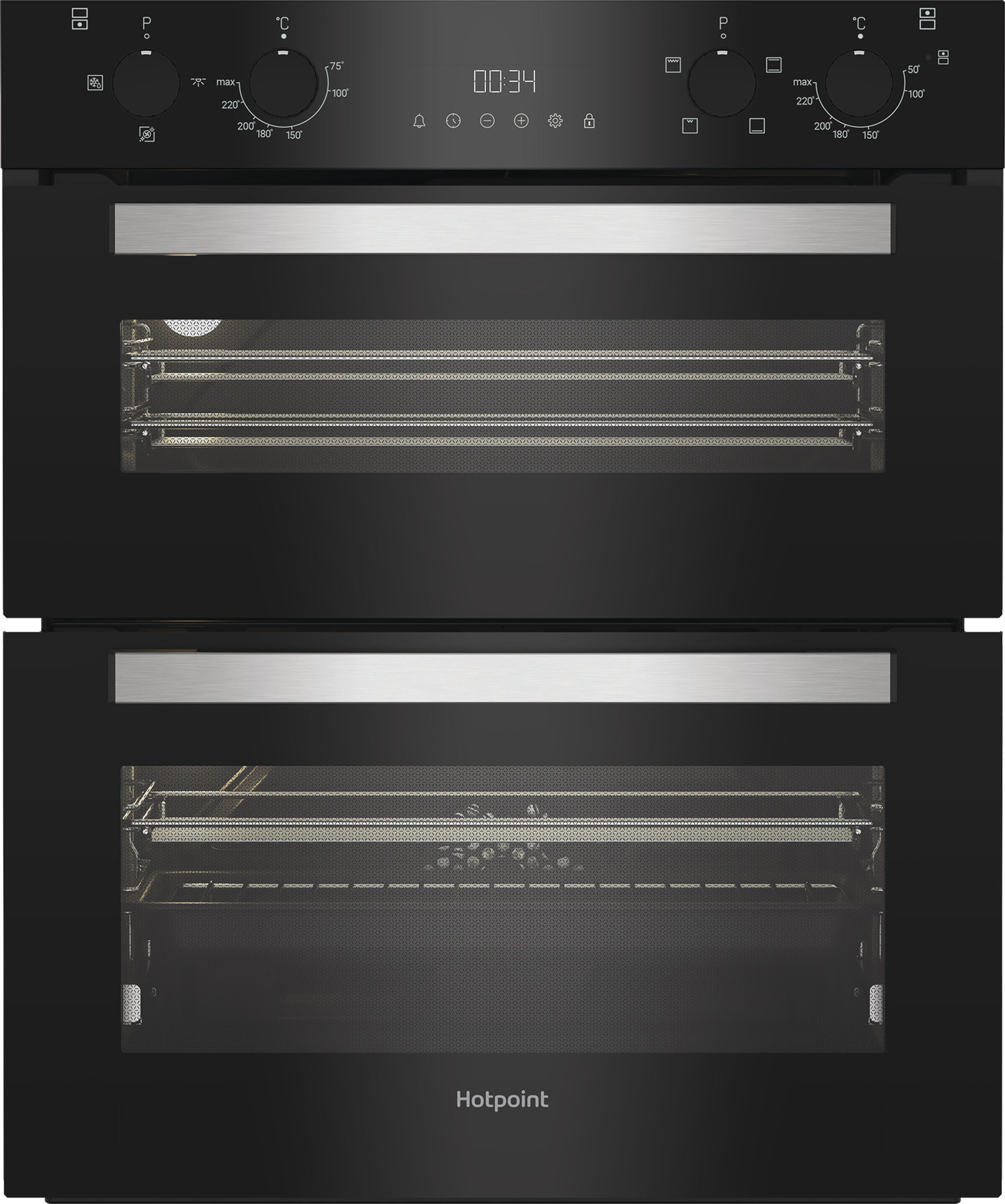 Hotpoint DUH 12G1 B Built Under Electric Double Oven - Black - A Rated, Black