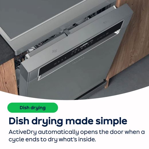 Hotpoint Fully Integrated Standard Dishwasher - White  - AO Annotation - ActiveDry