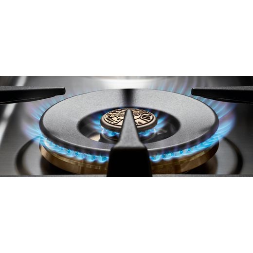 Bertazzoni Professional Series PRO116L3EXT 110cm Dual Fuel Range Cooker with Gas Hob - Stainless Steel - Close up burner shot 