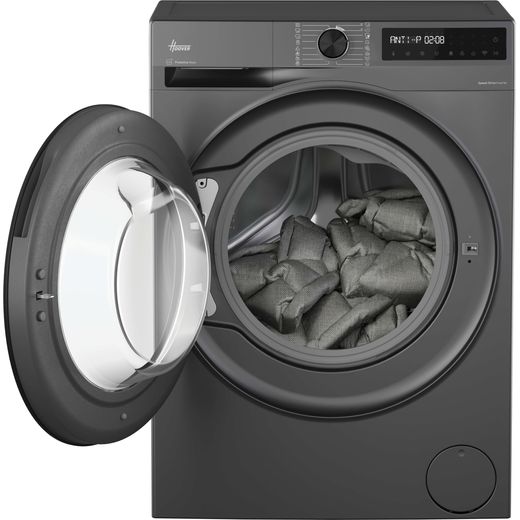 Hoover HBR 49SBL8-80 31020878 Washing Machine with 1400 rpm - Graphite - Door open